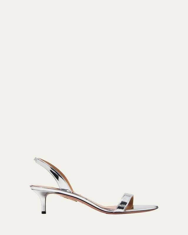 So Nude Metallic Halter Sandals